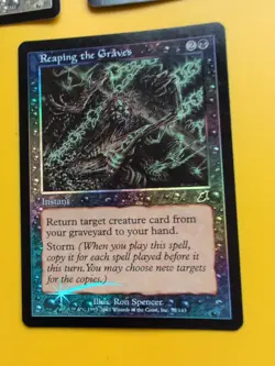 Reaping the Graves,Skulltap,Unburden MTG FOIL Shooting Star. Scourge 2003 3 Card - Image 4
