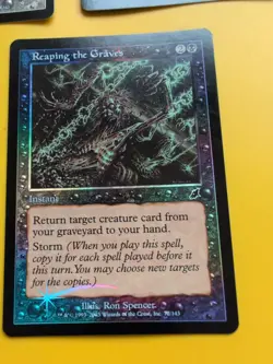 Reaping the Graves,Skulltap,Unburden MTG FOIL Shooting Star. Scourge 2003 3 Card - Image 5