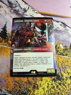 MTG Magic Spider-Man Carnage, Crimson Chaos 0227 Rare Foil Borderless - Image 1