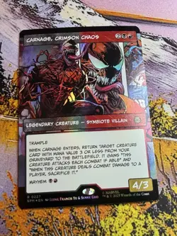 MTG Magic Spider-Man Carnage, Crimson Chaos 0227 Rare Foil Borderless - Image 2