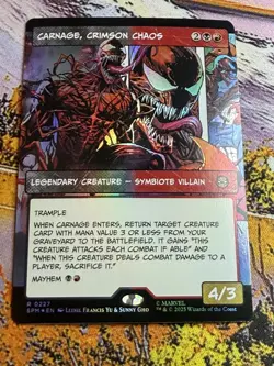 MTG Magic Spider-Man Carnage, Crimson Chaos 0227 Rare Foil Borderless - Image 4