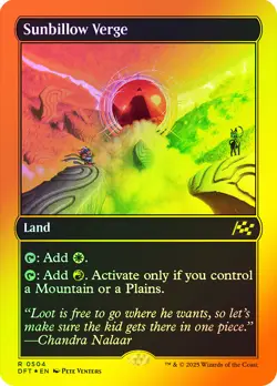 MTG FIRST PLACE FOIL Sunbillow Verge - Aetherdrift #504 - Image 1