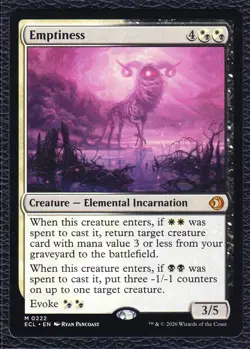 Emptiness #0222 - MTG: Lorwyn Eclipsed - Mythic Rare - NM - Image 1