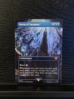 Storm of Saruman (Borderless) MTG Lord of the Rings Regular 413 NM - Image 1