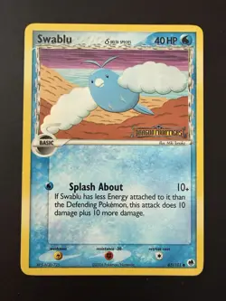 Pokemon TCG Dragon Frontiers Swablu #65/101 Stamped Reverse Holo Near Mint - Image 1