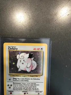Pokemon Clefairy Base Set Unlimited Holo Rare 5/102 Card Vintage - HP - Image 2