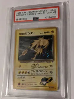 Zapdos Holo PSA 10 Japanese Rocket Edition Legendary Pokemon Gem Mint Rare!!! - Image 1