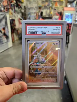 Pokemon TCG Mimikyu 075 Center Exclusive Scarlet & Violet Promo Psa 10! - Image 1
