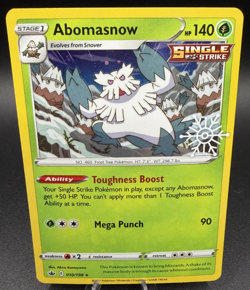 Pokemon Abomasnow Chilling Reign 010/198 Holo Snowflake Stamp Calendar - Image 1