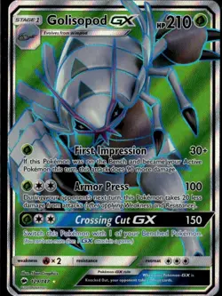 Golisopod GX (Full Art) Ultra Rare SM - Burning Shadows 129/147 Grass Pokemon C - Image 1