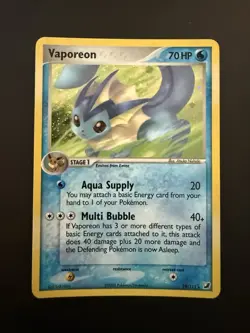 Pokemon TCG Unseen Forces Vaporeon 19/115 Rare Holo Near Mint - Image 1