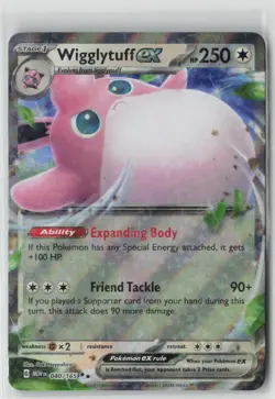 Pokemon Wigglytuff ex #040/165 SV: Scarlet & Violet 151 Near Mint or Better - Image 1
