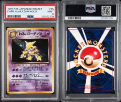 1997 Pokemon Japanese Rocket #65 Dark Alakazam Holo PSA 9 - Image 3