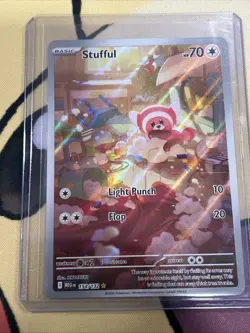 2025 Pokemon TCG Stufful 154/132 Mega Evolutions Illustration Rare Holo - Image 2