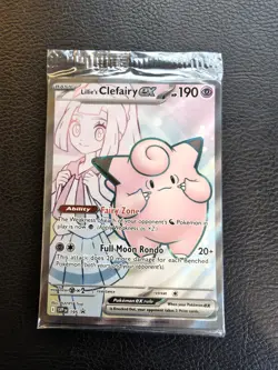 Pokemon TCG - Lillie's Clefairy ex SVP195 Black Star Promo Holo Sealed - Image 1