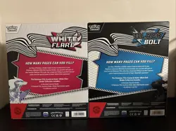 Pokemon Black Bolt(damaged box) & White Flare Binder Collection Bundle Set of 2 - Image 2
