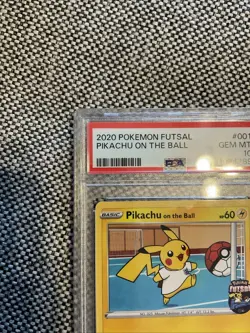 2020 POKEMON FUTSAL #001 PIKACHU ON THE BALL PSA 10 - Image 3