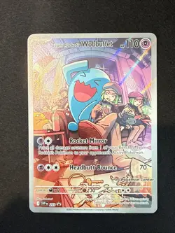 Pokemon Center Stamped Promo Destined Rivals Team Rocket’s Wobbuffet SVP 203 - Image 1