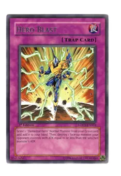 Yugioh- 1X Hero Blast - Rare - 1st Edition - LODT-EN064 - Light Play - Image 1