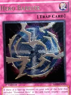 yugioh Hero Barrier EEN-EN049 Ultimate Rare 1st Ultimate near mint - Image 2