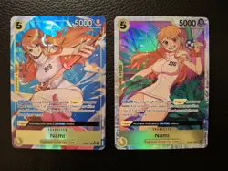 One Piece Nami SR and Nami SR (Parallel) Op08 Two Legends. Near Mint - Image 1