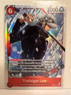 One Piece TCG Tralafgar Law PRB02-002 SR V1 English - Image 1