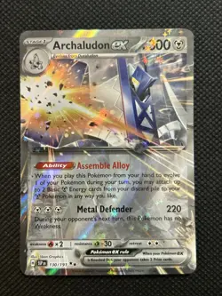Pokemon Archaludon EX Surging Sparks #130/191 ERROR CARD - Image 1