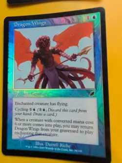 Dragon Wings. playset. Enchant MTG FOIL Shooting Star. Scourge 2003 4 Card. - Image 4