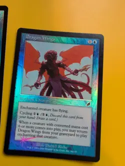 Dragon Wings. playset. Enchant MTG FOIL Shooting Star. Scourge 2003 4 Card. - Image 5