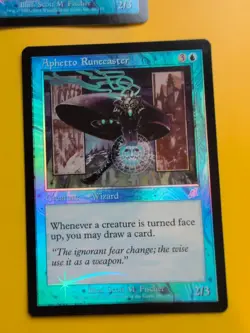 Aphetto Runecaster x2 wizard MTG FOIL Shooting Star. Scourge 2003 2 Card. - Image 2