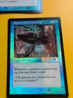 Aphetto Runecaster x2 wizard MTG FOIL Shooting Star. Scourge 2003 2 Card. - Image 3