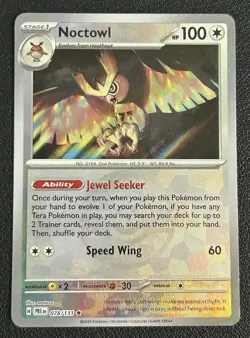 Noctowl 078/131 Prismatic Evolutions Poke Ball Pattern Pokemon TCG Card NM - Image 1