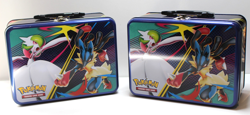 2025 Pokemon TCG Collector Treasure Chest Lunch Boxes (2) Tin w/extra cards/lot - Image 1