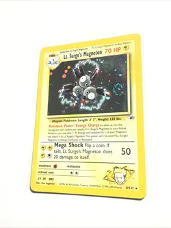 LT. SURGE'S MAGNETON - 8/132 - Gym Heroes - HOLO SWIRL - Pokemon Card - MP - Image 1