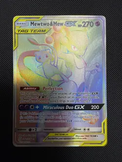Mewtwo and Mew GX Tag Team 242/236 Unified Minds Pokemon Card PACK FRESH - Image 1