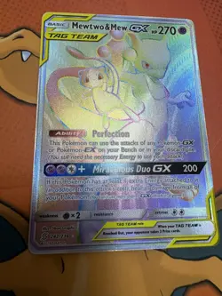 Mewtwo and Mew GX Tag Team 242/236 Unified Minds Pokemon Card PACK FRESH - Image 3