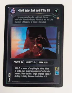 Darth Vader, Dark Lord of the Sith Foil Reflections Special Star Wars CCG Card - Image 1