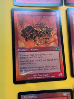 MTG FOIL red Scourge 6 Card Misguided rage, extra arms.carbonize,enrage,goblin - Image 5