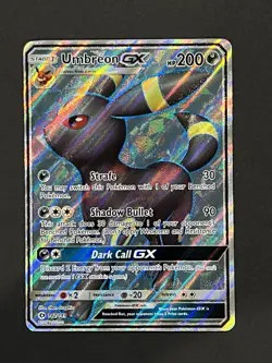 Umbreon GX (Full Art) 142/149 SM Base Set Holo Modern Pokemon Trading Card - Image 1