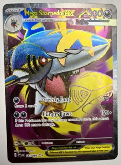 Mega Sharpedo EX 113/094 Me02: Phantasmal Flames Pokemon Card - NM/MT - Image 1