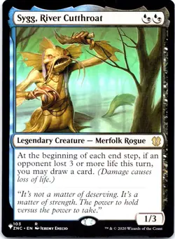 Sygg River Cutthroat Commander Zendikar Rising ZNC Rare NM MTG Regular UB Rogue - Image 1
