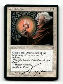 Blessed Wine Signed By Kaja Foglio Ice Age Magic the Gathering - Image 1
