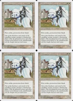 MTG White Knight x4 5th Fifth Edition Uncommon NM/LP Playset - Image 1