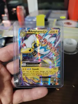 Pokemon Mega M Ampharos EX 28/98 XY - Ancient Origins Holo - Image 1