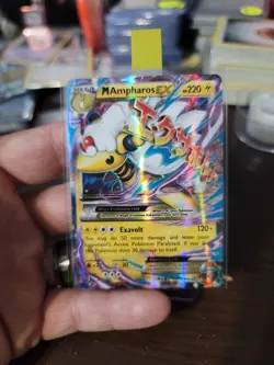 Pokemon Mega M Ampharos EX 28/98 XY - Ancient Origins Holo - Image 3