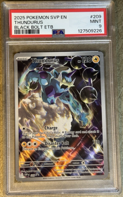 2025 POKEMON SVP EN THUNDURUS BLACK BOLT ETB #209 💎 PSA 9 - Image 1