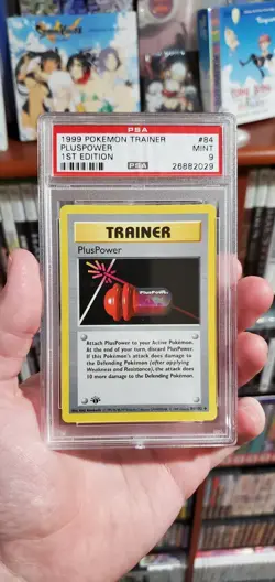 PSA 9 1st Edition Base Set PlusPower Trainer 84/102 MINT UNCOMMON! - Image 1