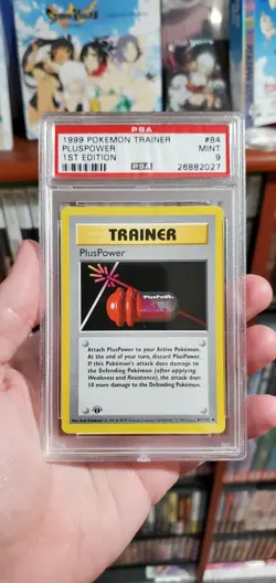 PSA 9 1st Edition Base Set PlusPower Trainer 84/102 MINT UNCOMMON! - Image 2