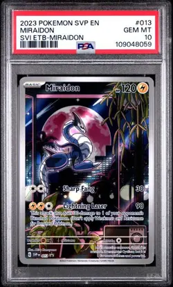 Pokemon Scarlet & Violet - MIRAIDON BLACK STAR PROMO HOLO - SVP 013 - PSA 10 - Image 1