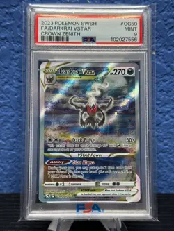 2023 Pokemon SWSH FA Darkrai VSTAR Crown Zenith #GG50 PSA 9 Mint TCG English - Image 1